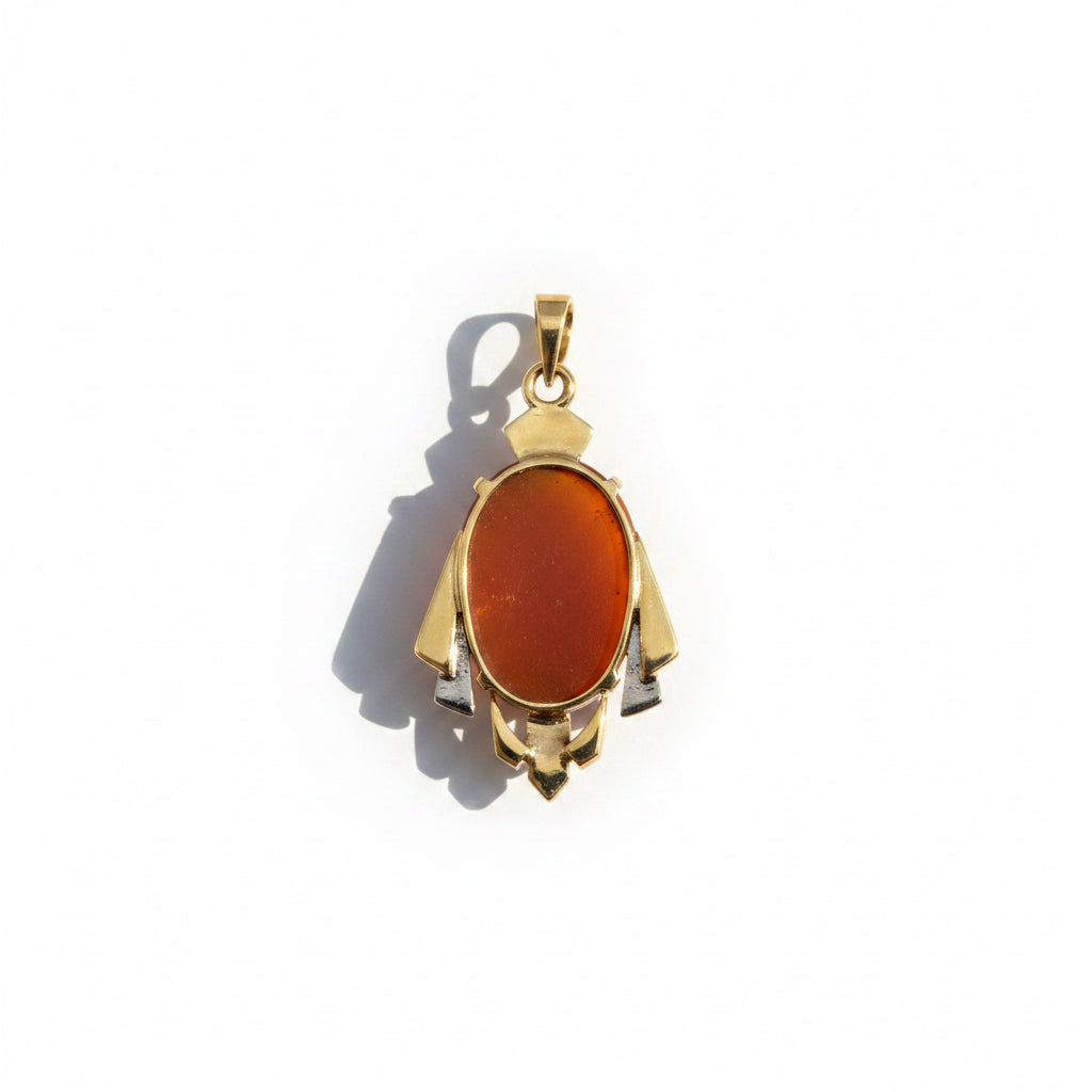 Pendentif Camée - Or jaune et blanc