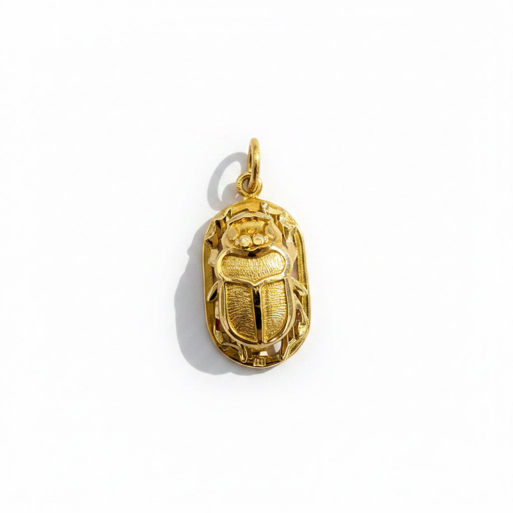 Pendentif Scarabée Égyptien - Or jaune