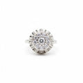 Vintage White Gold and Diamond Ring - 60s