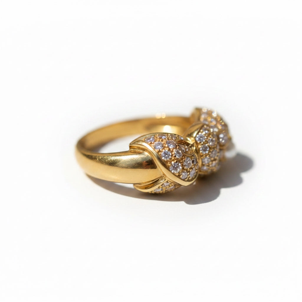 Bague Noeud Or jaune et Diamants