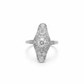Art Déco - Bague Or blanc et diamants 0,35 carat