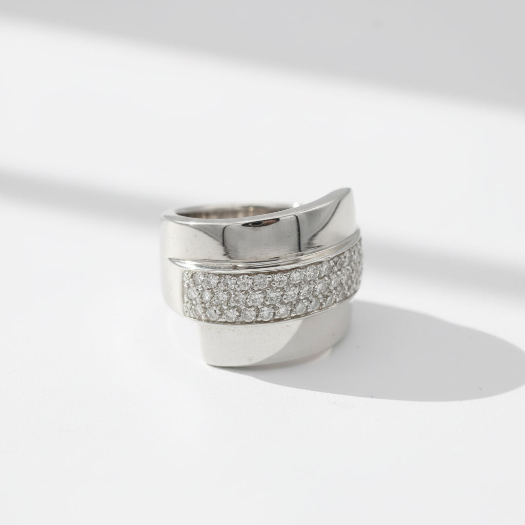 Bague Or blanc et Diamants 1,20 carats