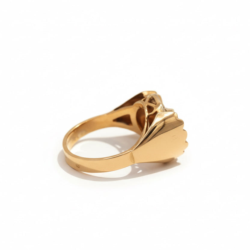 Bague Tank - Or Rosé et Platine - Diamants 0,30 ct
