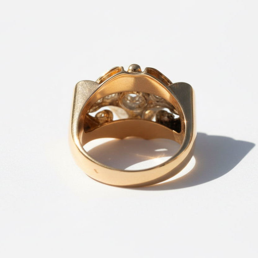 Bague Tank Or rose - Diamants 0,40 carat