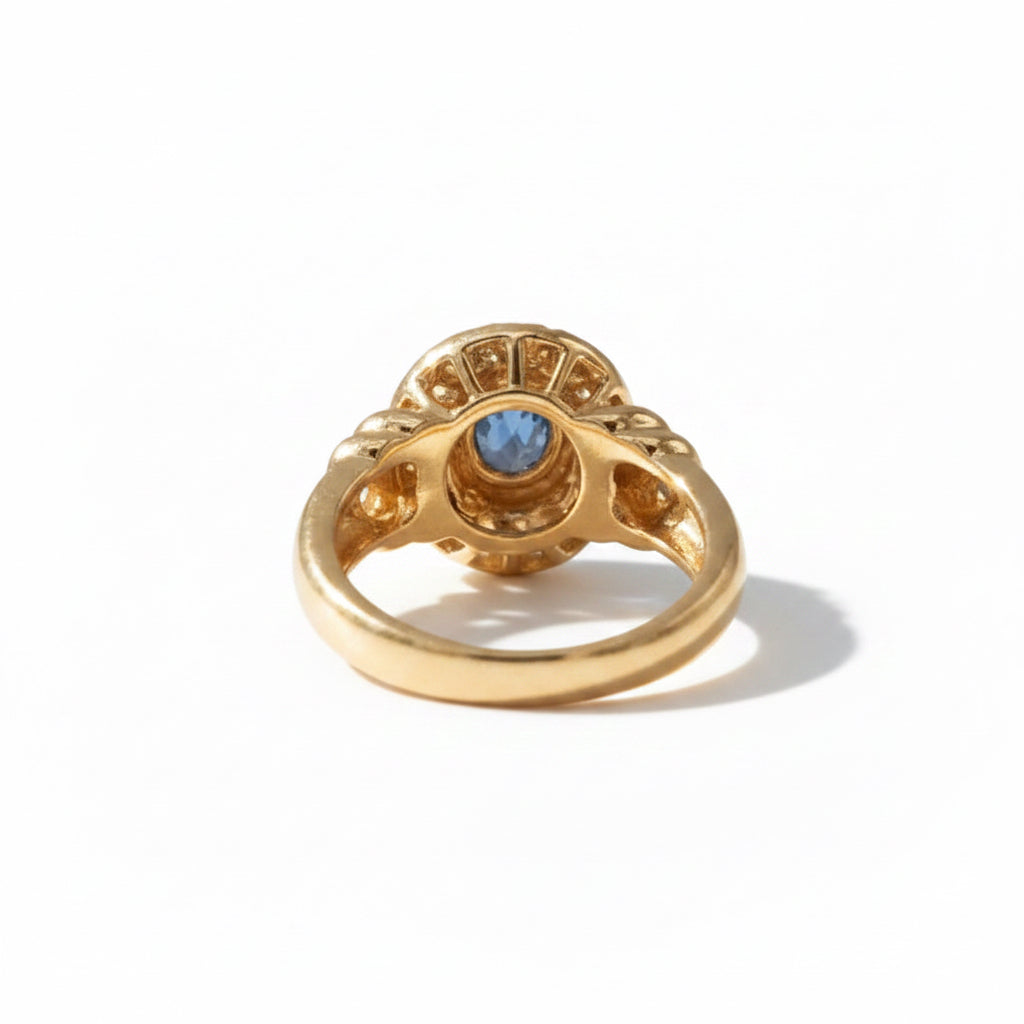 Bague Or jaune - Saphir et Diamants