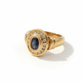 Bague Or jaune - Saphir et Diamants
