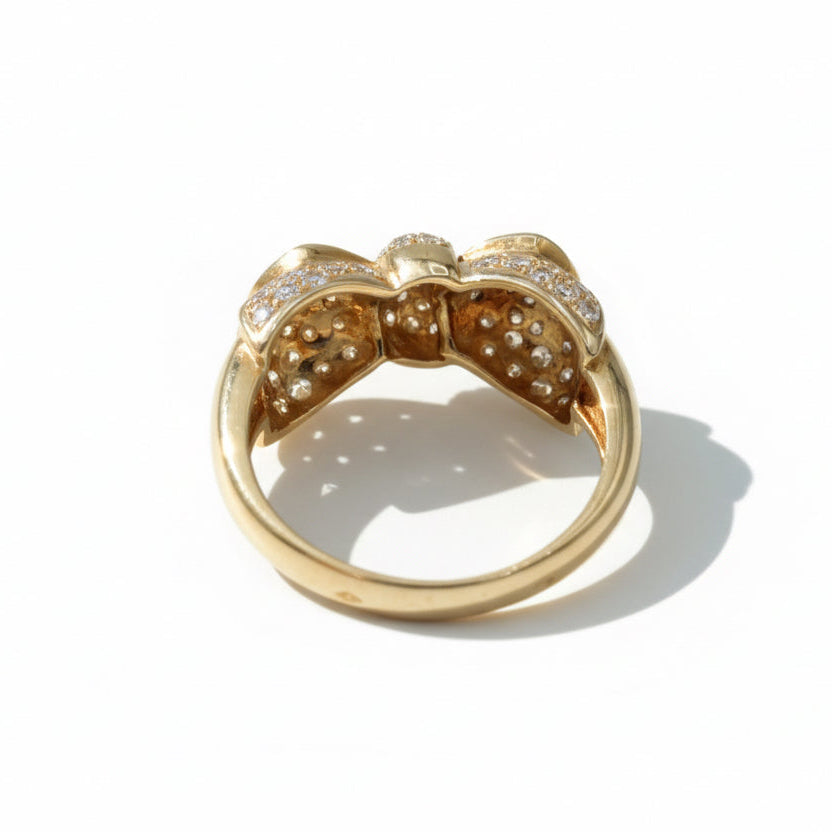 Bague Noeud Or jaune et Diamants