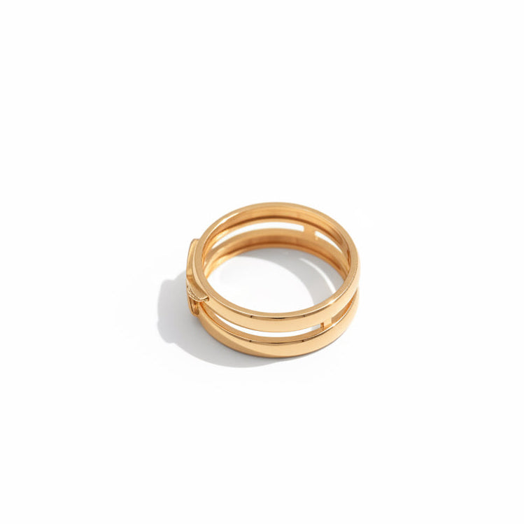 Mauboussin - Bague Solitaire Étoilement Divine - Or rose et Diamants