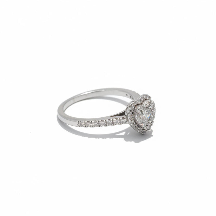 Bague Coeur - Or blanc et Diamants