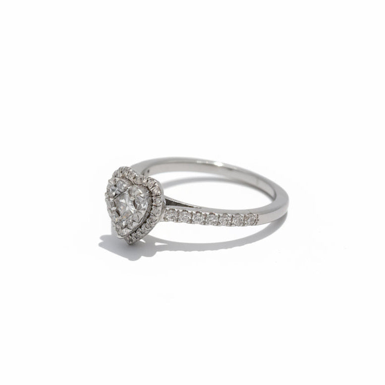 Bague Coeur - Or blanc et Diamants