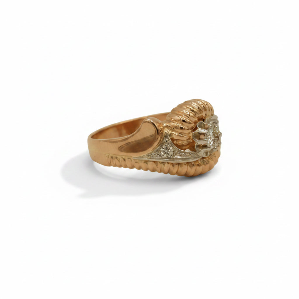 Bague Tank - Or Rosé et Diamants