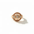 Bague Tank - Or rosé et Diamants