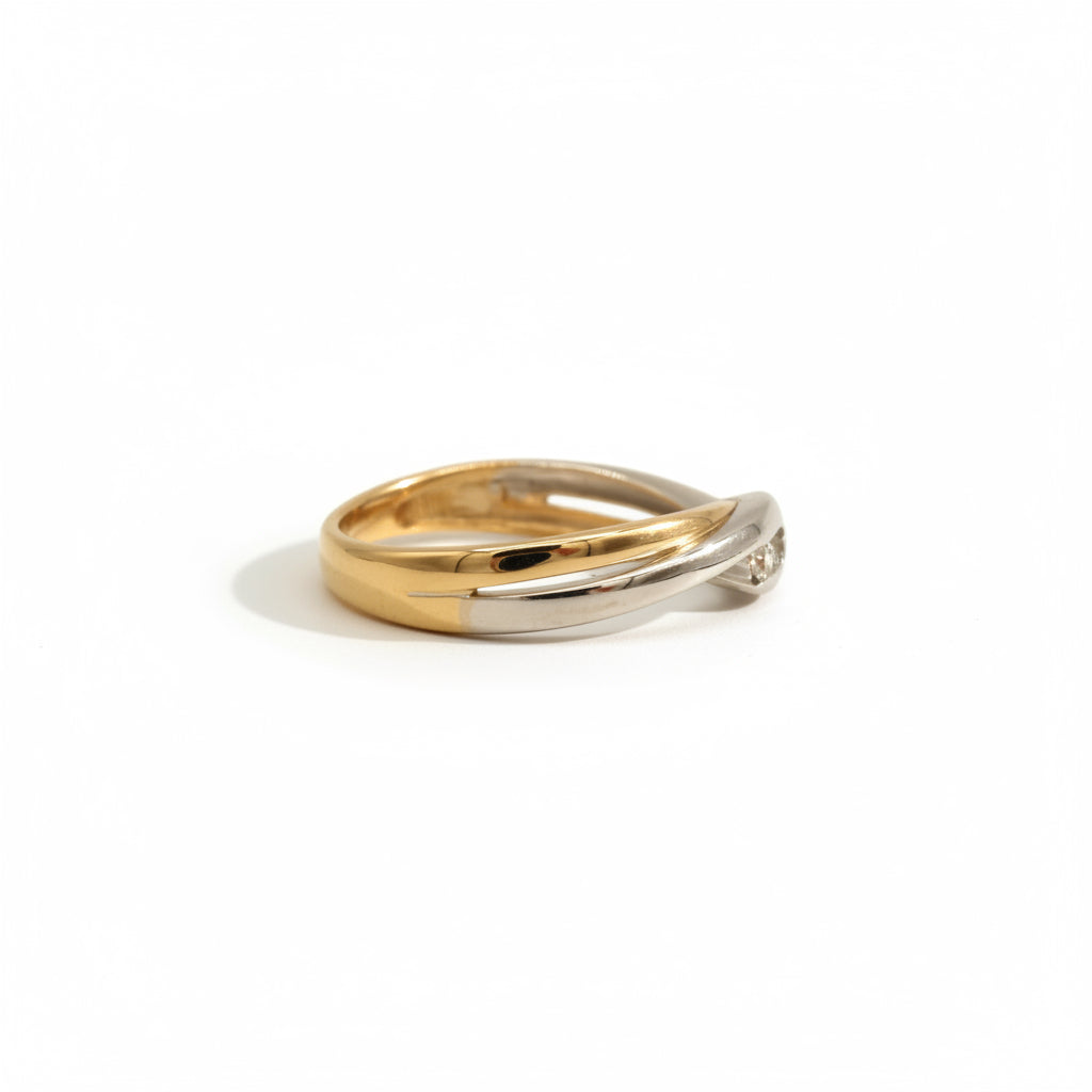 Bague deux ors - Trilogie Diamants