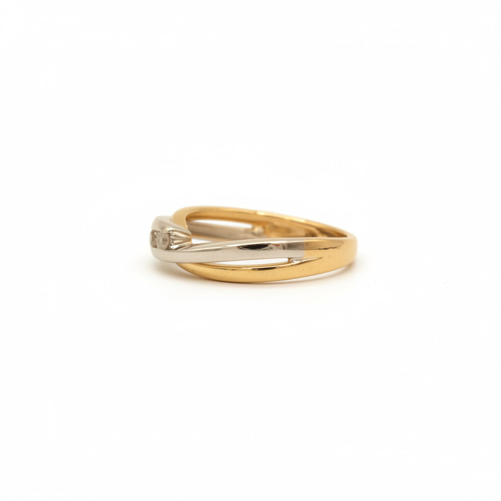 Bague deux ors - Trilogie Diamants