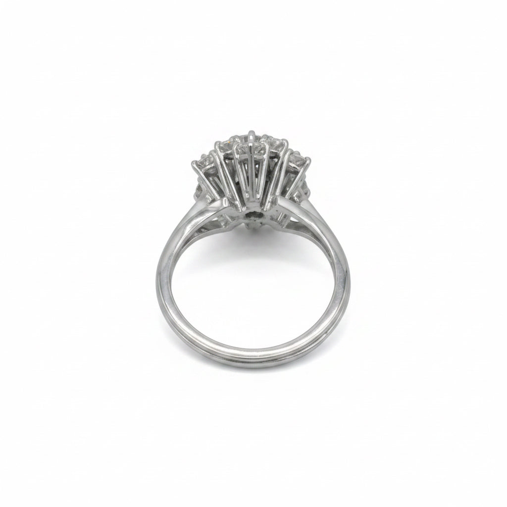 Bague Marguerite - Or blanc - Diamants