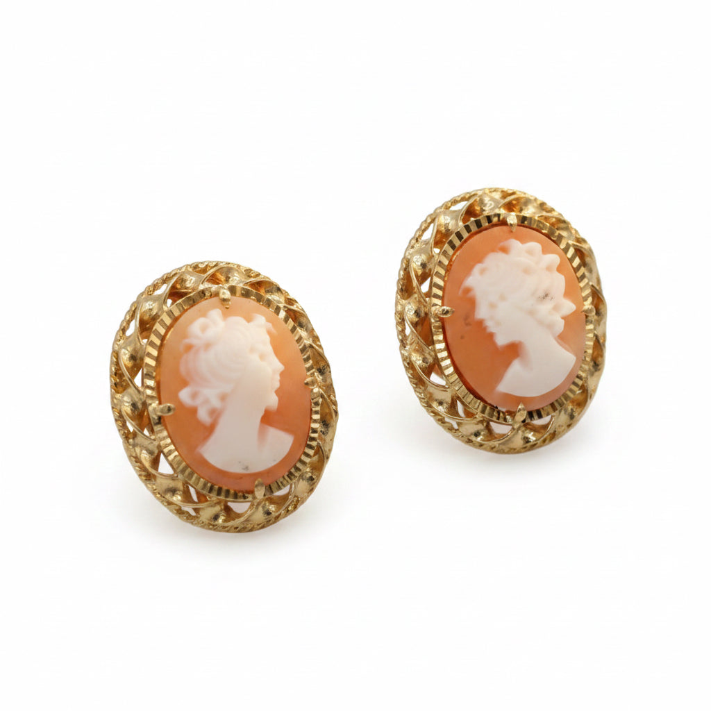 Boucles d’oreilles Camée - Or jaune