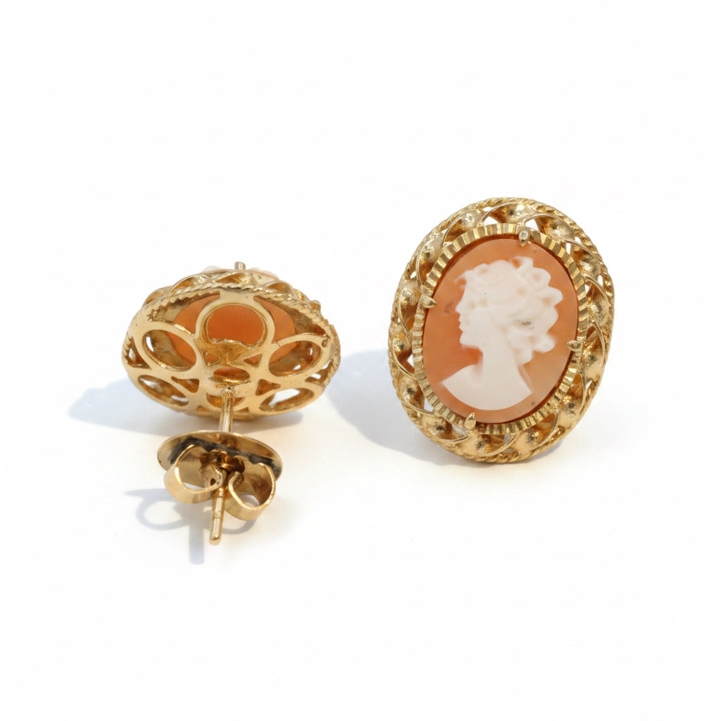 Boucles d’oreilles Camée - Or jaune