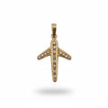 Pendentif Avion - Or jaune et Diamants