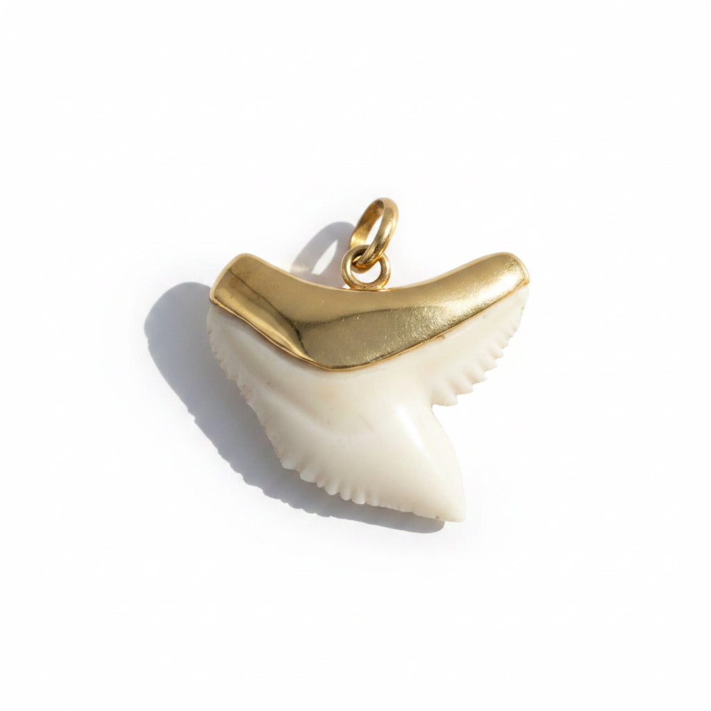 Pendentif Vintage - Dent de requin - Or jaune