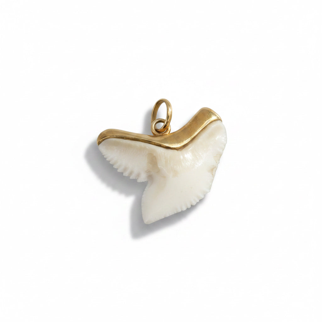 Pendentif Vintage - Dent de requin - Or jaune