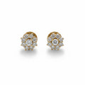 Boucles d’Oreilles Marguerite - Or jaune - Diamants