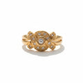 Bague Vintage - Or jaune et Diamants
