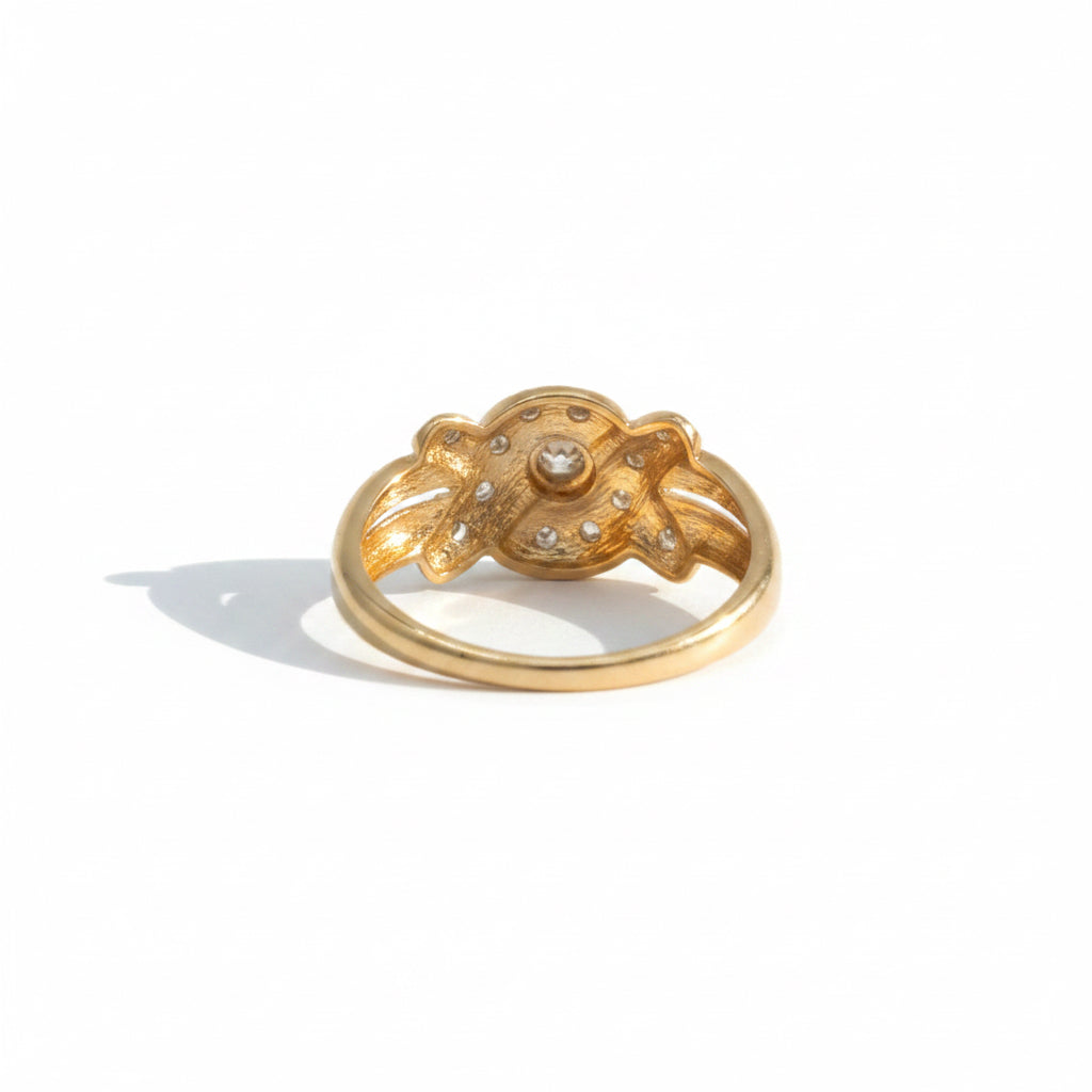 Bague Vintage - Or jaune et Diamants