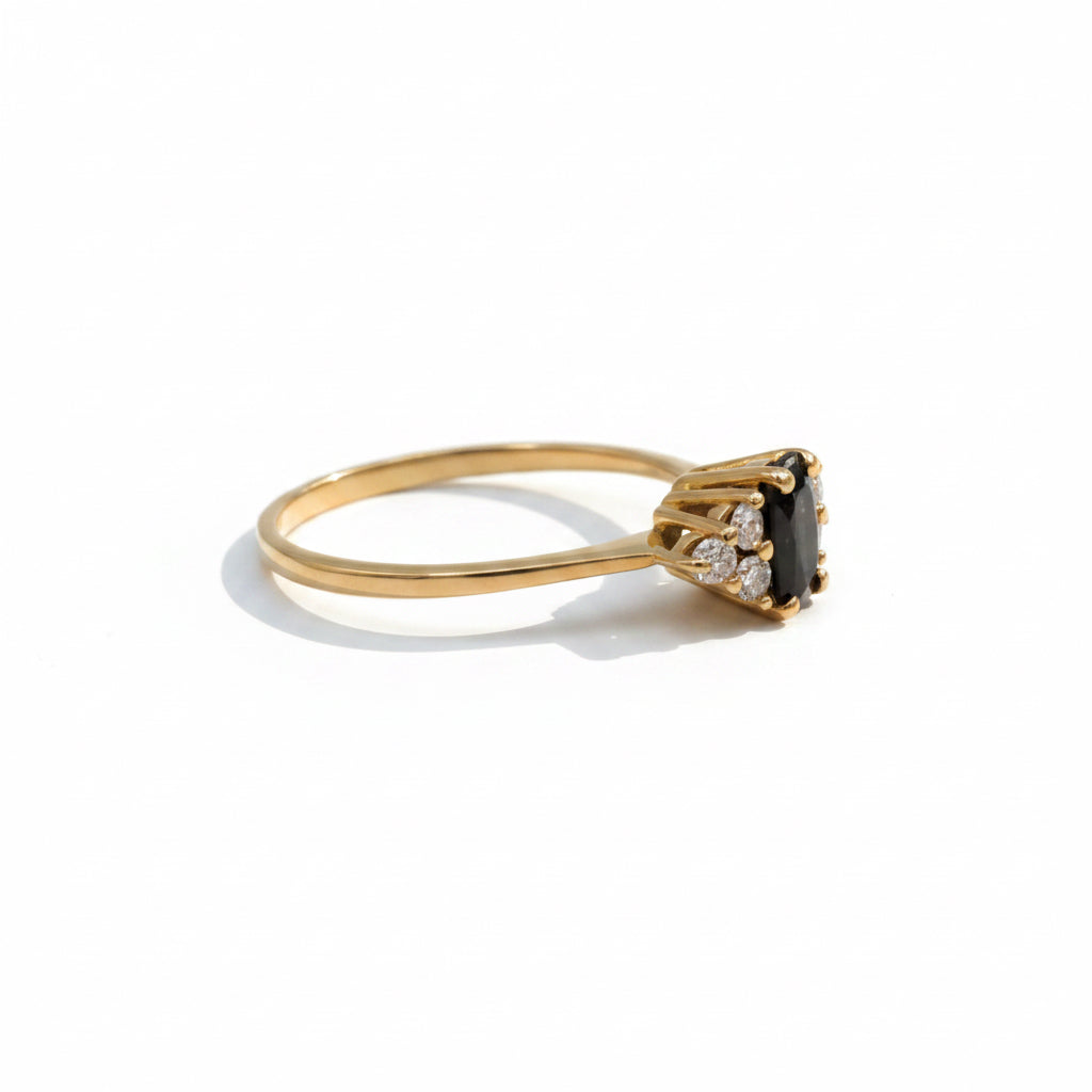 Bague Vintage - Saphir et Diamants