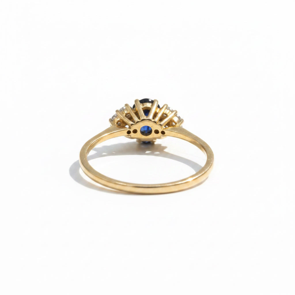 Bague Vintage - Saphir et Diamants