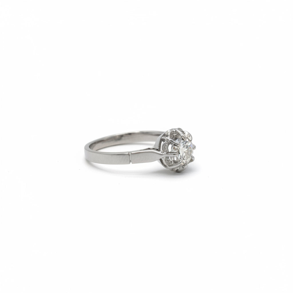 Bague Or blanc - Diamant Taille ancienne