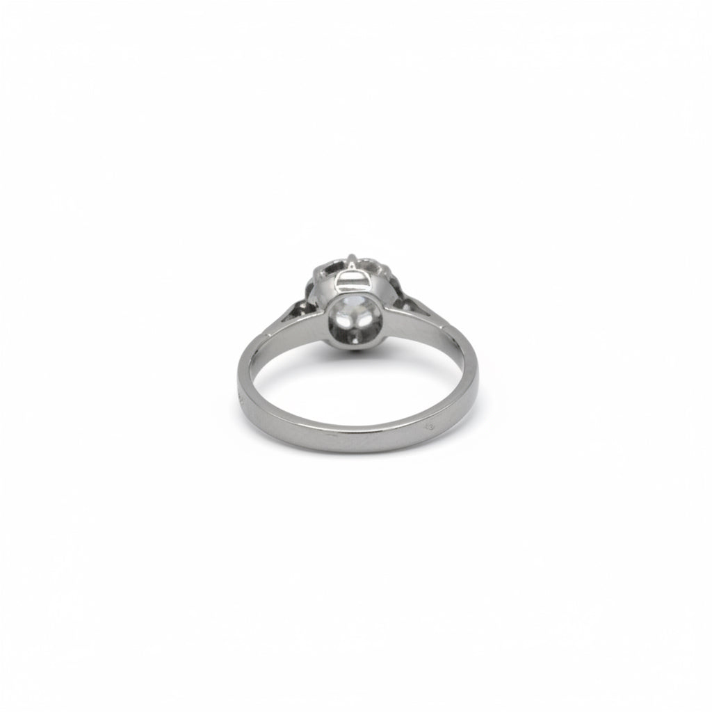 Bague Or blanc - Diamant Taille ancienne