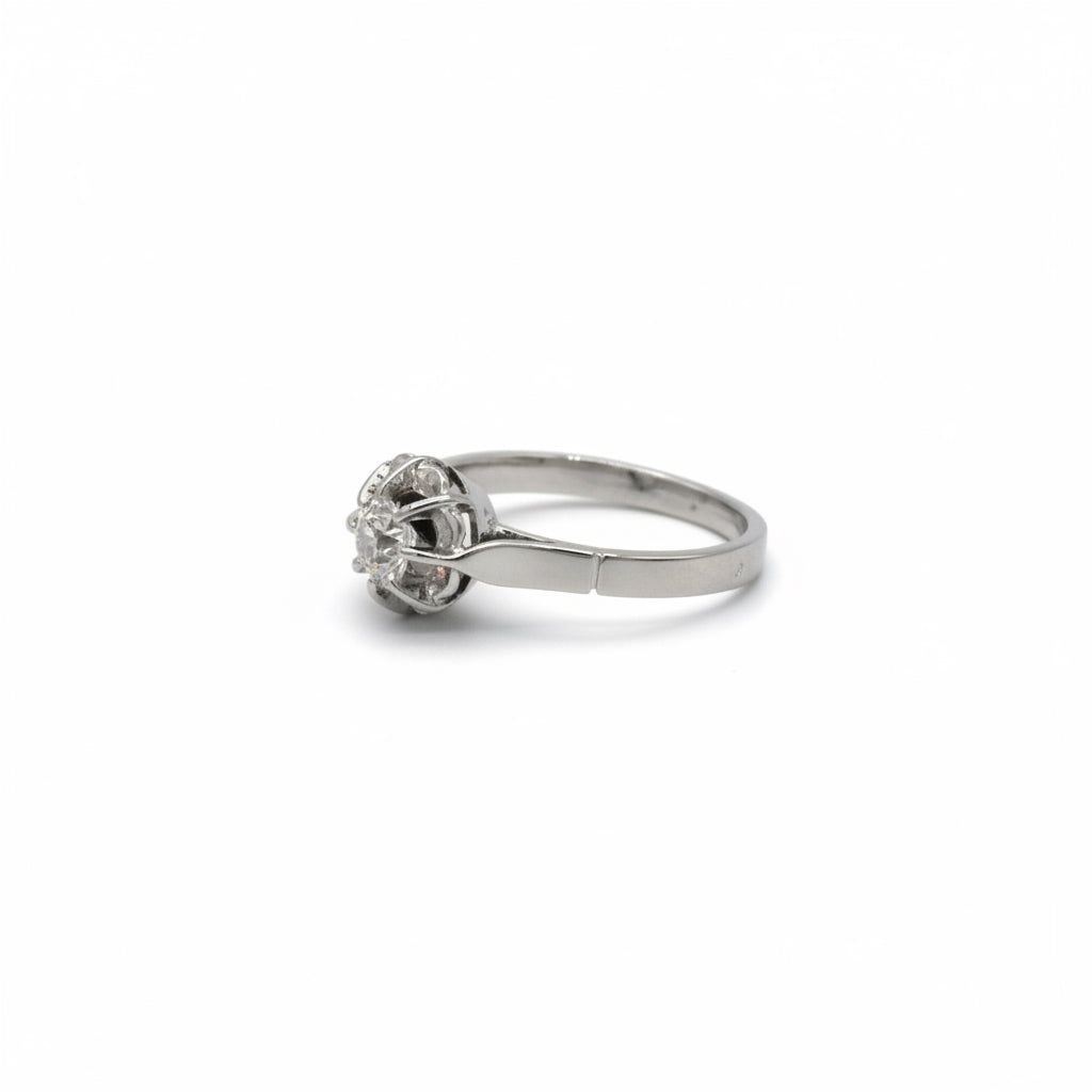 Bague Or blanc - Diamant Taille ancienne