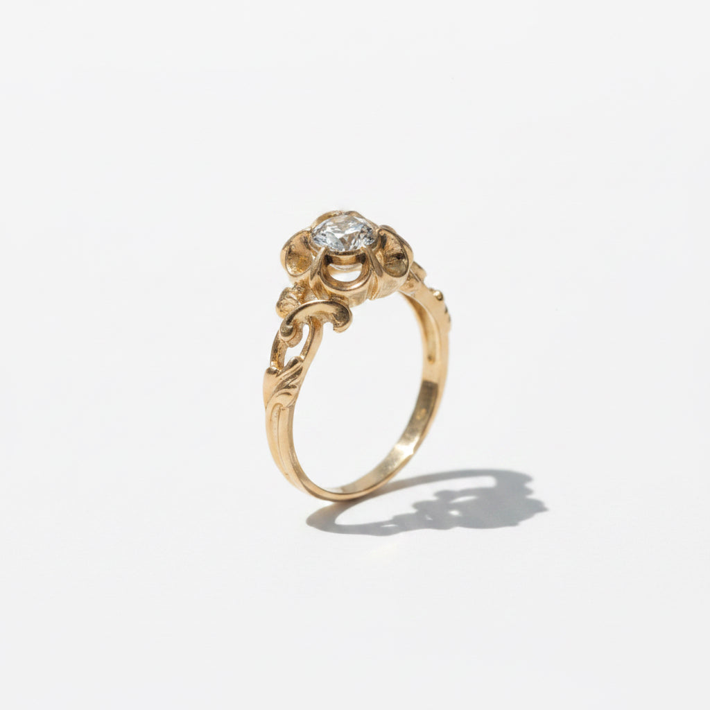 Bague Or jaune - Diamant 0,50 carat