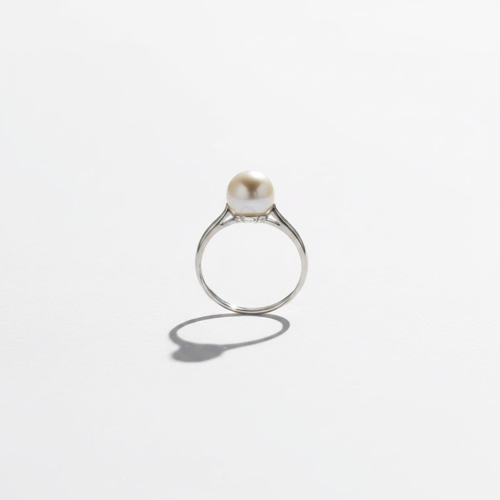 Bague Platine - Perle de culture
