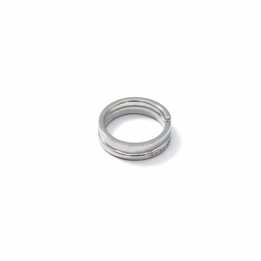 Dinh Van - Seventies - Bague Or blanc et Diamants