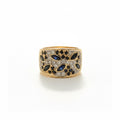 Bague Vintage - Or jaune et Saphirs